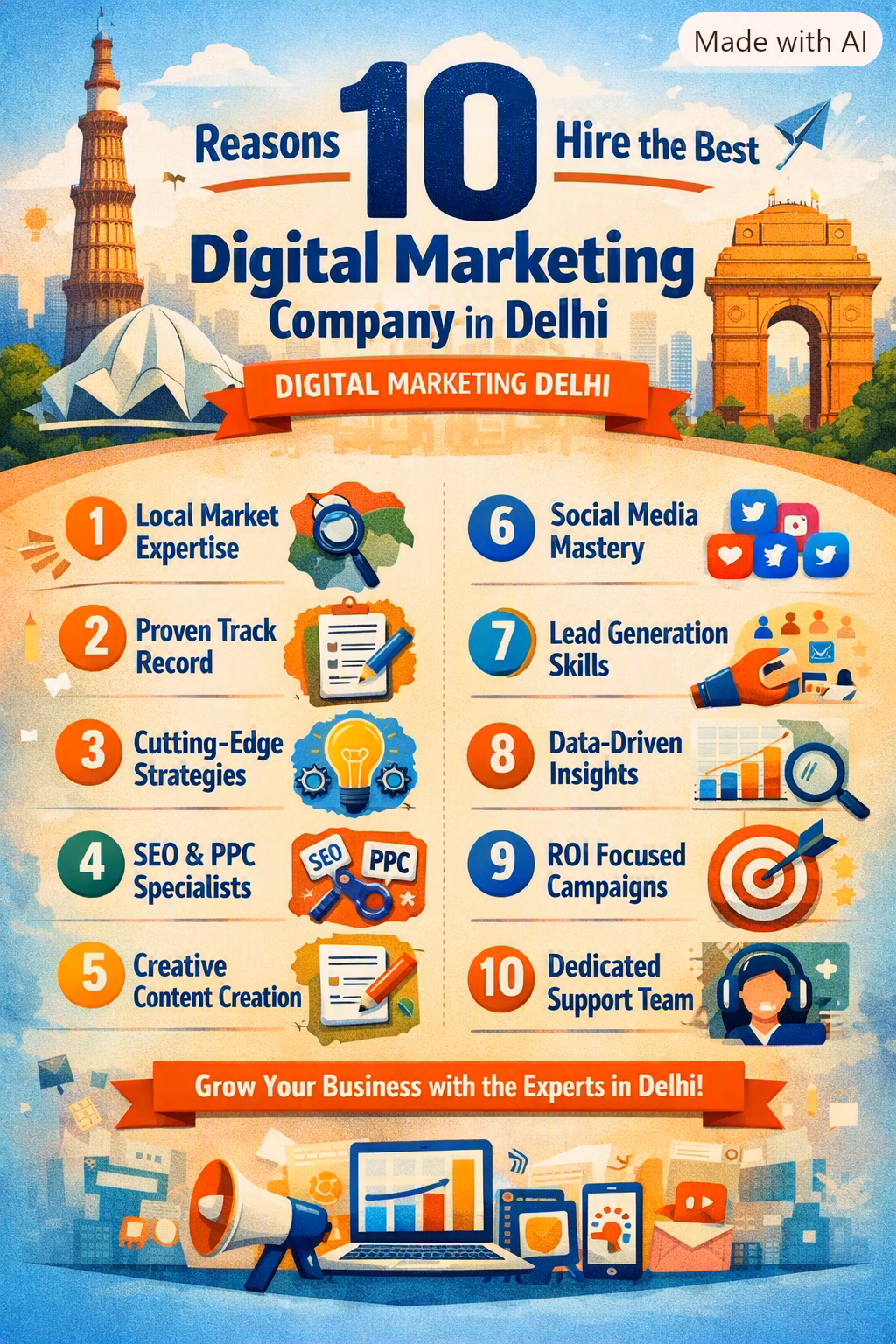 10 Reasons to Hire the Best Digital Marketing Company in Delhi